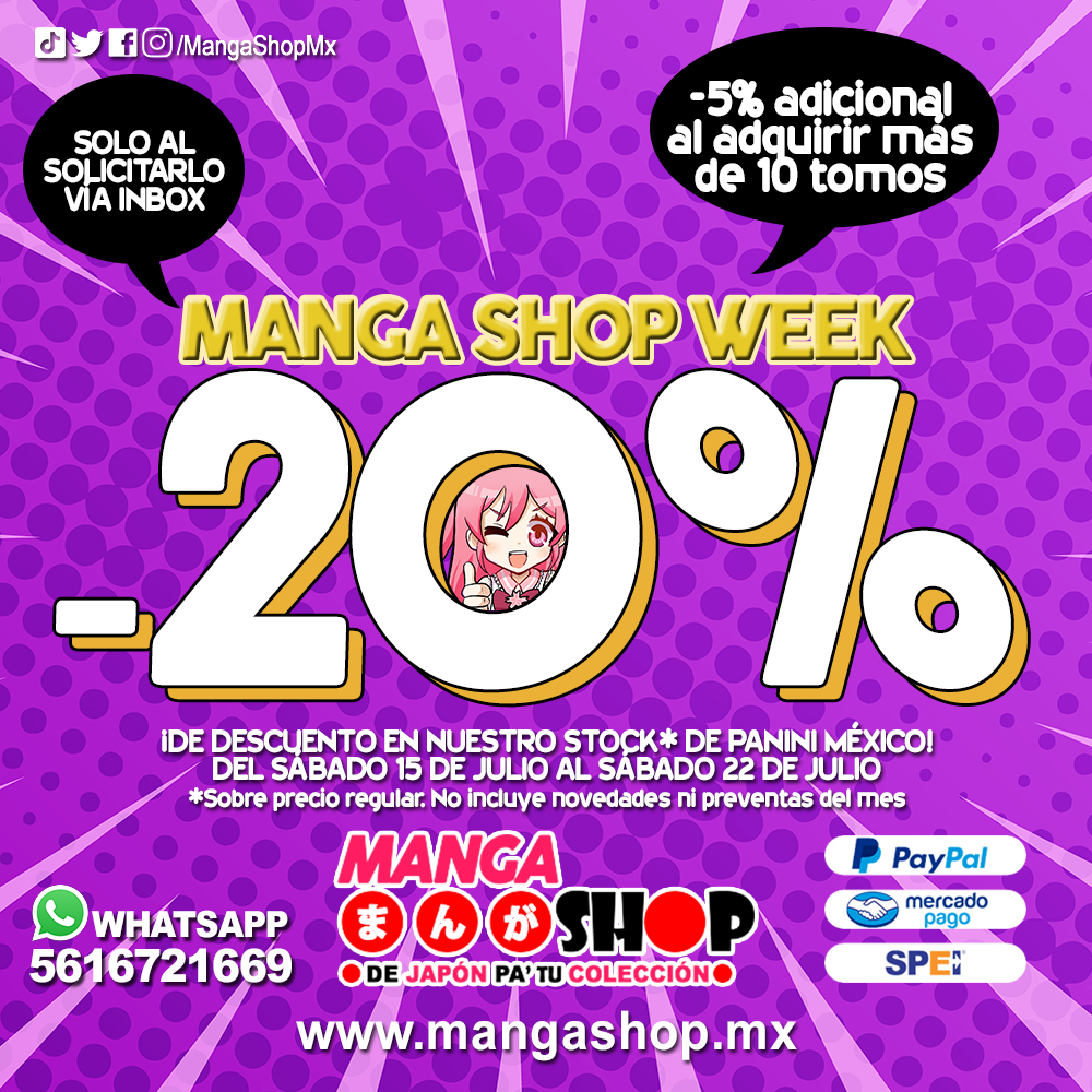 Manga Shop Week ¡Descuento de hasta el 25% en Panini!